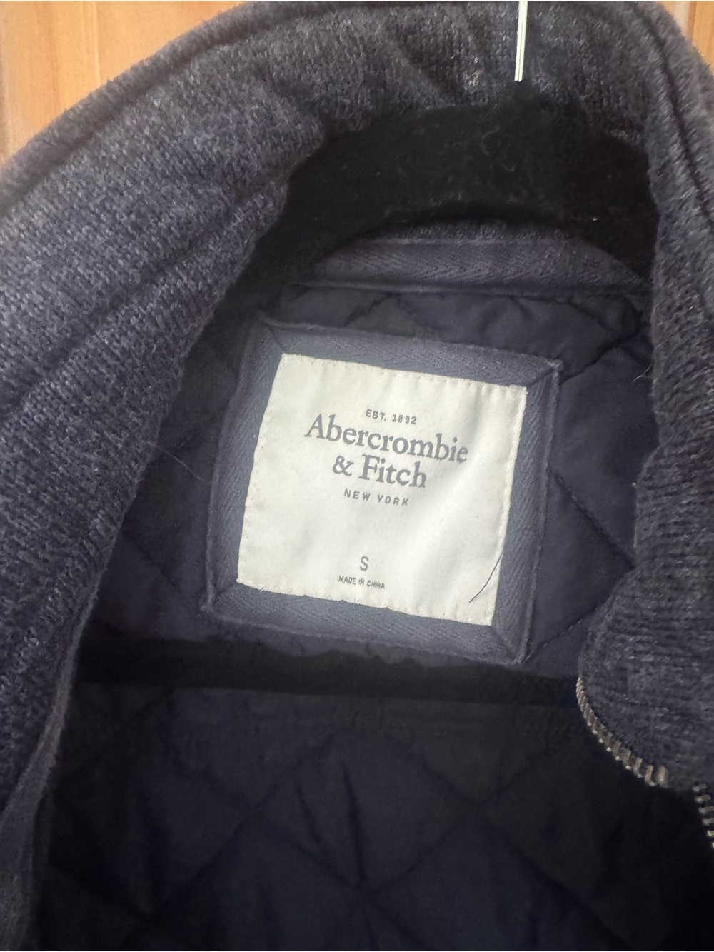 Abercrombie & Fitch Quilted Jacket in Dark Navy
